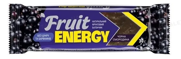 Батончик Fruit Energy натуральний фруктовий, чорна смородина, 30 г