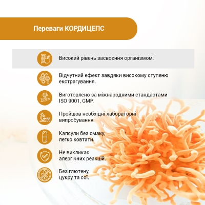 Кордицепс супер капсулы по 400 мг №60