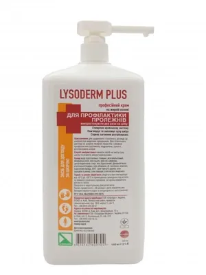 Крем косметичний Lysoderm Plus Лізодерм Плюс для шкіри рук та тіла антибактеріальний, 1 л