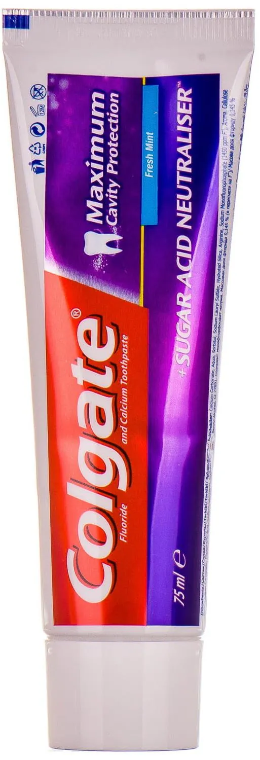 Зубна паста Colgate Максимальний захист від карієсу + Нейтрализатор цукрових кислот, 75 мл