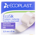 Пластырь медицинский Ecoplast EcoSilk на текстильной основе 2,5 см x 5 м, бумажн. упак.