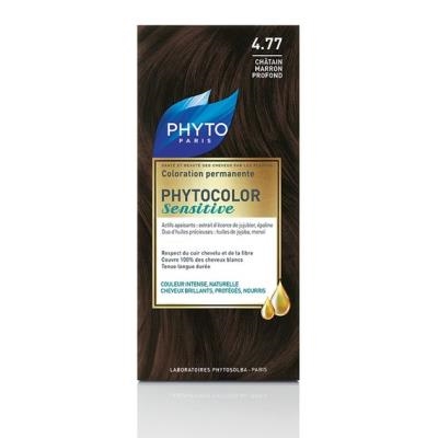 Фарба для волосся Phyto Phytocolor Sensitiveперманентна тон 4,77 шатен темний каштановий
