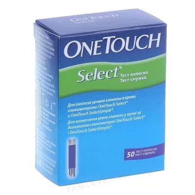 Тест-смужки One Touch Select для глюкометра 50 штук (2х25)
