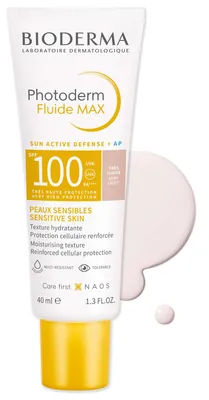 Флюїд сонцезахисний Bioderma Photoderm SPF100 для обличчя тонуючий дуже світлий, 40 мл