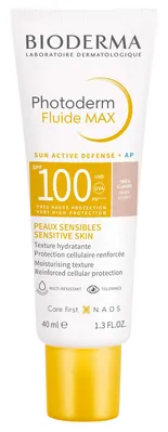 Флюїд сонцезахисний Bioderma Photoderm SPF100 для обличчя тонуючий дуже світлий, 40 мл