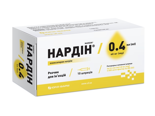 Нардин раствор д/ин. 100 мг/мл по 0.4 мл (40 мг) №10 (2х5) в предвар. запол. шпр.