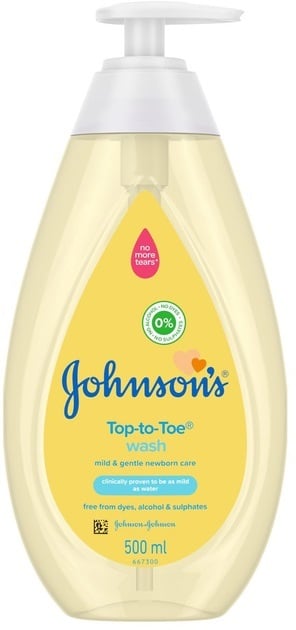 Пенка-шампунь для мытья и купания Johnson's Baby От макушки до пяточек детская, 500 мл