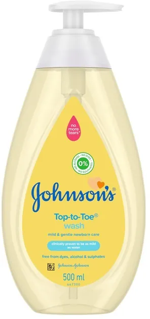 Пінка-шампунь для миття і купання Johnson's Baby Від маківки до п'яточок дитяча, 500 мл