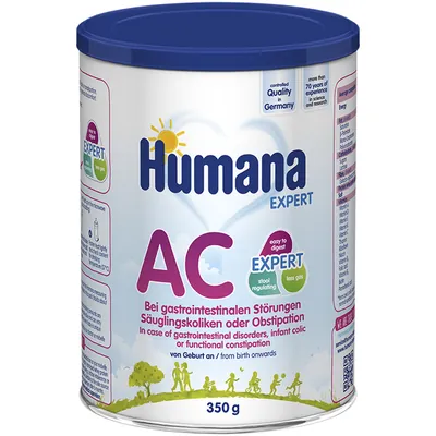 Суміш суха молочна Humana AC Expert при дитячих коліках та запорах, 350 г