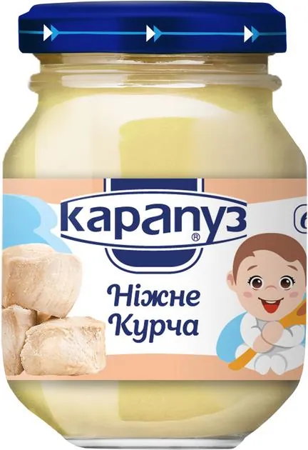 Пюре м'ясне Карапуз Ніжне курча, 75 г