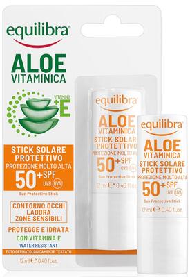 Стік сонцезахисний для обличчя та тіла Equilibra Алое SPF50+ чутливі зони, 10 мл
