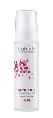 Пінка Biotrade Acne Out очищаюча з молочною кислотою для проблемної шкіри, 150 мл