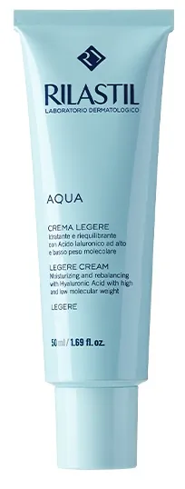 Крем для обличчя Rilastil Aqua живильний для відновлення водного балансу для нормальної та комбінованої шкіри, 50 мл