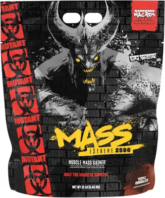 Гейнер Mutant Mass Extreme 2500, потрійний шоколад, 5450 кг