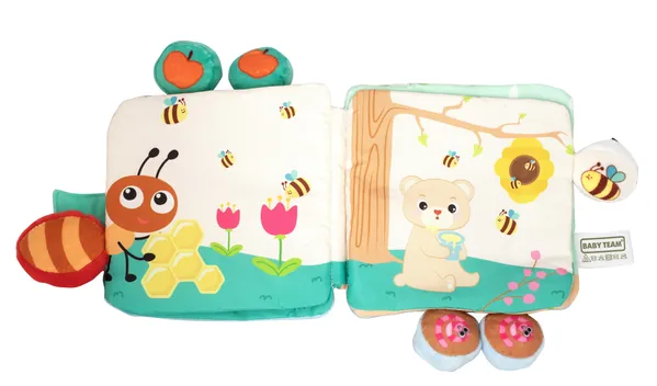 Іграшка-книжка Baby Team 8721 текстильна з брязкальцем