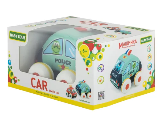 Іграшка Baby Team 8420 Машинка текстильна в асортименті