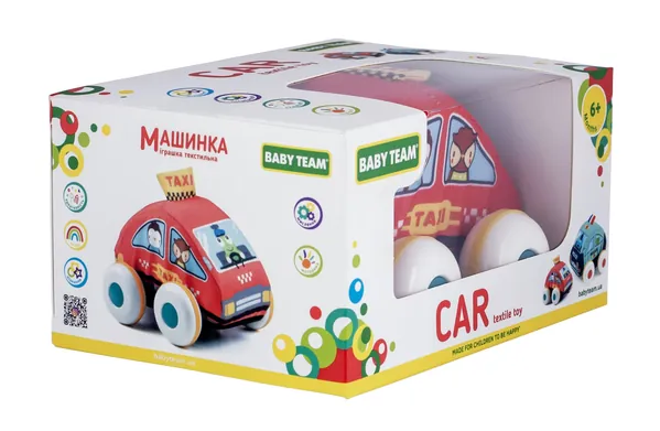 Іграшка Baby Team 8420 Машинка текстильна в асортименті