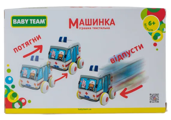 Іграшка Baby Team 8420 Машинка текстильна в асортименті