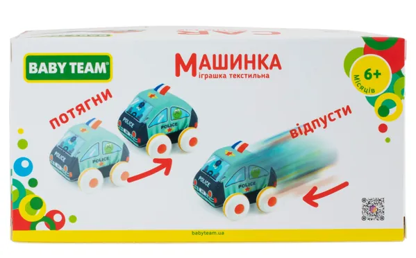 Іграшка Baby Team 8420 Машинка текстильна в асортименті