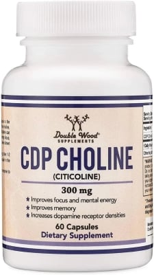 Цитиколін Double Wood CDP Choline 300 mg (Citicoline), 60 капсул