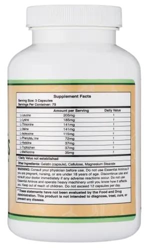 Добавка незамінних амінокислот Double Wood Essential Amino Acids, 225 капсул