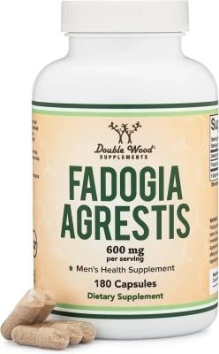Фадогія Агрестіс Double Wood Fadogia Agrestis Extract 10:1 600 mg, 180 капсул