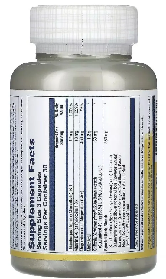 Яблучна кислота та Магній Solaray Malic Acid Magnesium капсули №90