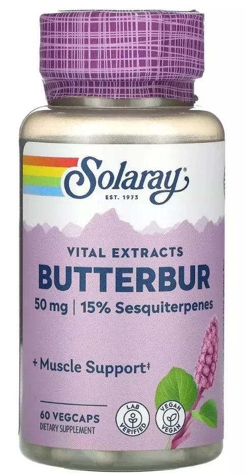 Білокопитника кореня екстракт Solaray Butterbur Root Extract 50 мг вег. капсули №60