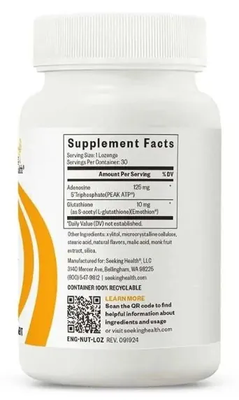 Комплекс для енергії та здоров'я Seeking Health Energy Nutrients, 30 льодяників