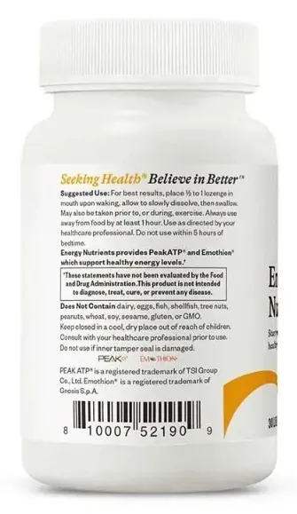 Комплекс для енергії та здоров'я Seeking Health Energy Nutrients, 30 льодяників