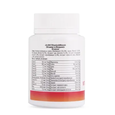 Вітаміни та мінерали Dr. OM Vitamins & Minerals капсули №30