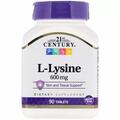 L-лизин 21st Century L-lysine 600 мг, 90 таблеток
