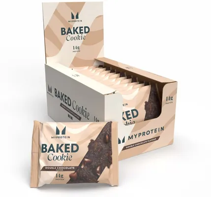Печиво протеїнове MyProtein Baked Cookie подвійний шоколад, 12 х 75 г