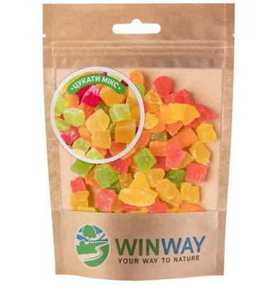 Цукати мікс Winway кубики, 100 г