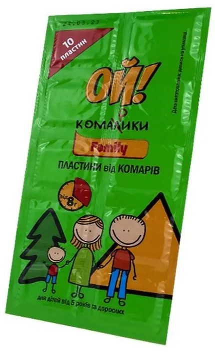 Пластини від комарів Ой! Комарики Family, 10 шт