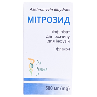 Митрозид лиофилизат для р-ра д/инф. по 500 мг №1 во флак.