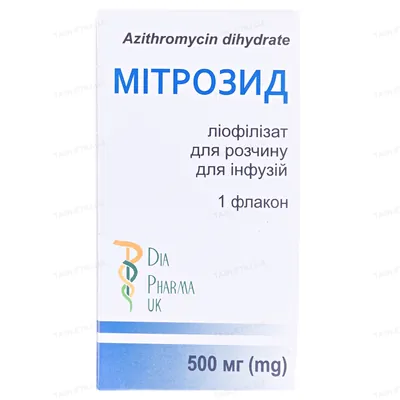 Мітрозид ліофілізат для р-ну д/інф. по 500 мг №1 у флак.