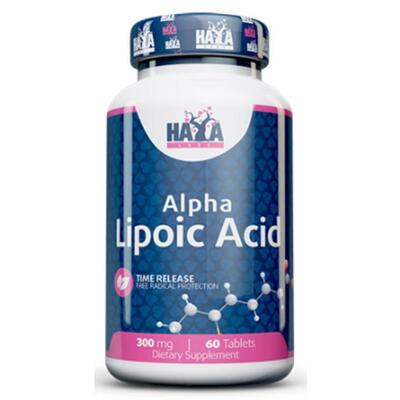 Альфа-липоевая кислота Haya Labs Alpha Lipoic Acid (Time Release) пролонгированного действия 300 мг таблетки №60