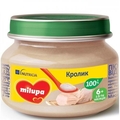 Пюре м'ясне Milupa Кролик для дітей з 6 місяців, 80 г