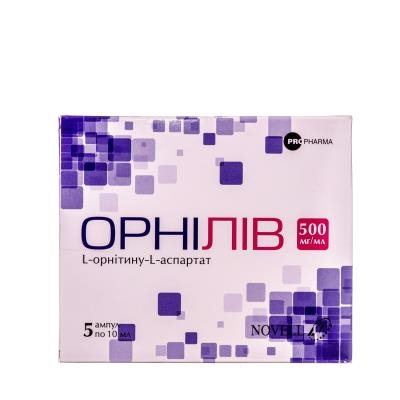 Орнилив концентрат для р-ра д/инф. 500 мг/мл по 10 мл №5 в амп.