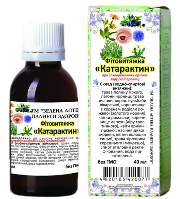 Катарактин фітовитяжка краплі по 40 мл у флак.