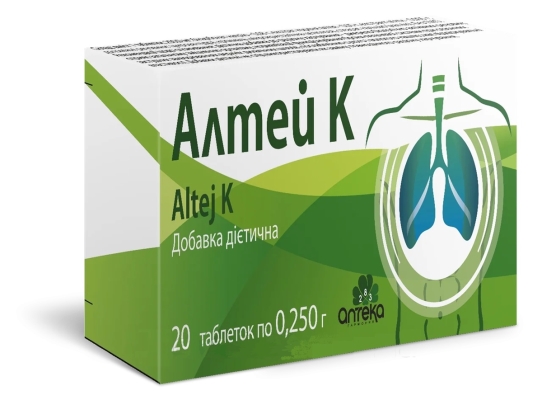 Алтей К таблетки по 0,25 г №20