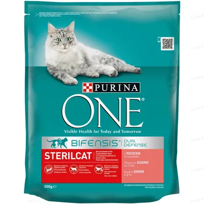 Корм сухий для кішок Purina One Steril Cat Salmon & Wheat, 800 г