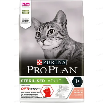 Корм сухий для стерилізованих котів Purina Pro Plan з лососем, 3 кг