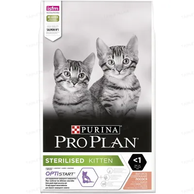 Корм сухий для стерилізованих кошенят Purina Pro Plan з лососем, 10 кг