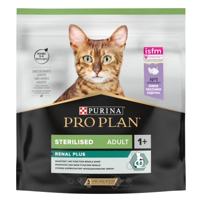 Корм сухой для стерилизованных кошек и котов Purina Pro Plan Sterilised Adult 1+ Cat Turkey с индейкой, 400 г