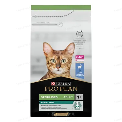 Корм сухий для стерилізованих кішок і котів Purina Pro Plan Sterilised Adult 1+ з кроликом, 1,5 кг