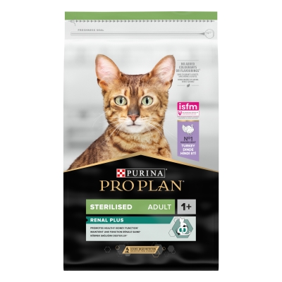 Корм сухой для стерилизованных кошек и котов Purina Pro Plan Sterilised со вкусом индейки, 10 кг