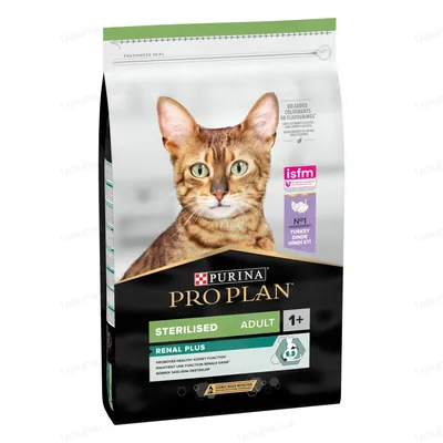 Корм сухий для стерилізованих кішок і котів Purina Pro Plan Sterilised зі смаком індички, 10 кг