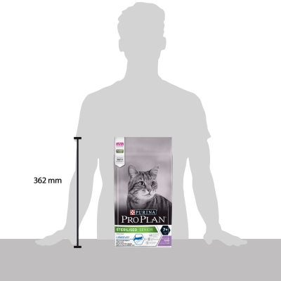 Корм сухой для стерилизованных кошек старше 7 лет Purina Pro Plan Sterilised Senior с индейкой, 1,5 кг